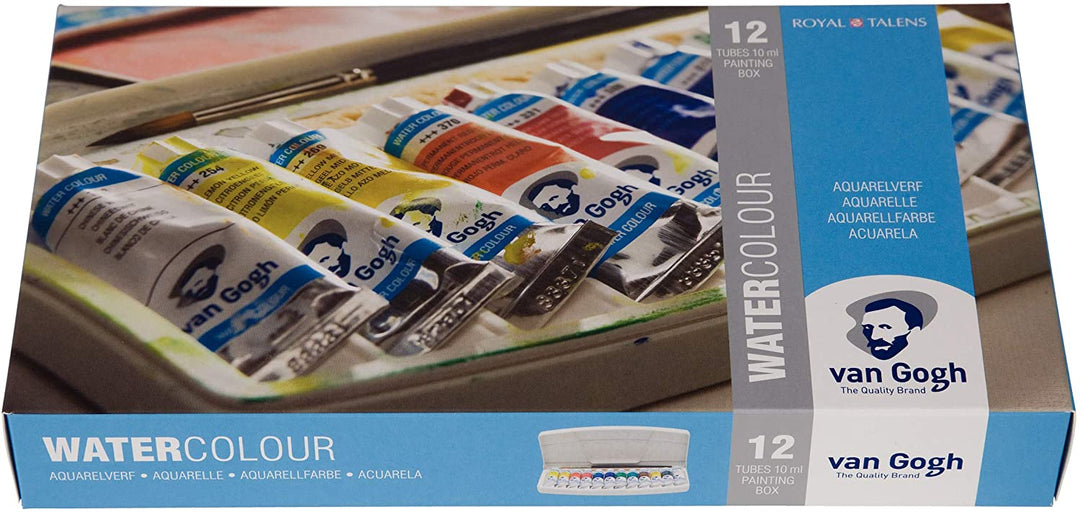 Royal Talens Van Gogh Aquarelle 12 Tubes Boîte de Poche Plastique