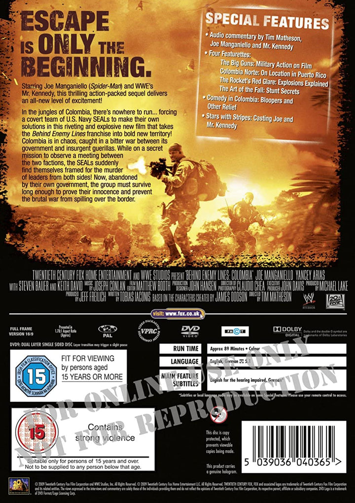 Derrière les lignes ennemies 3 Colombie [DVD]