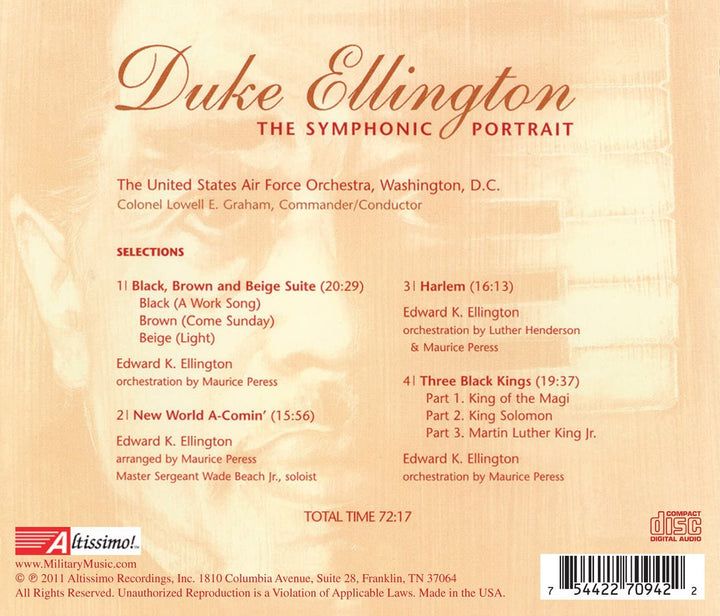 The United States Air Force Band - Duke Ellington-the Symphonic Portrait [Audio CD]