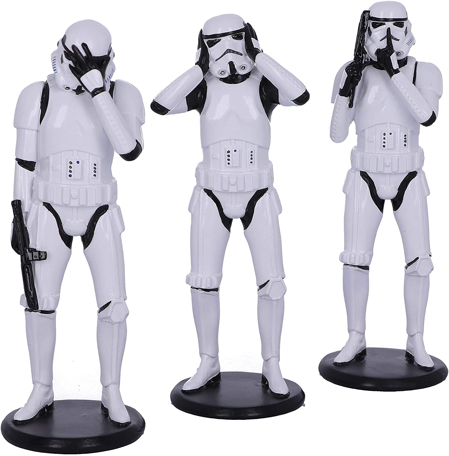 Nemesis Now Original Stormtroopers - Three Wise Sci-Fi Figurines in White (B4889P9) 3