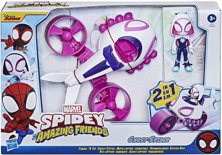 Hasbro Collectibles - Spidey et ses incroyables amis 2 en 1 CopterCycle