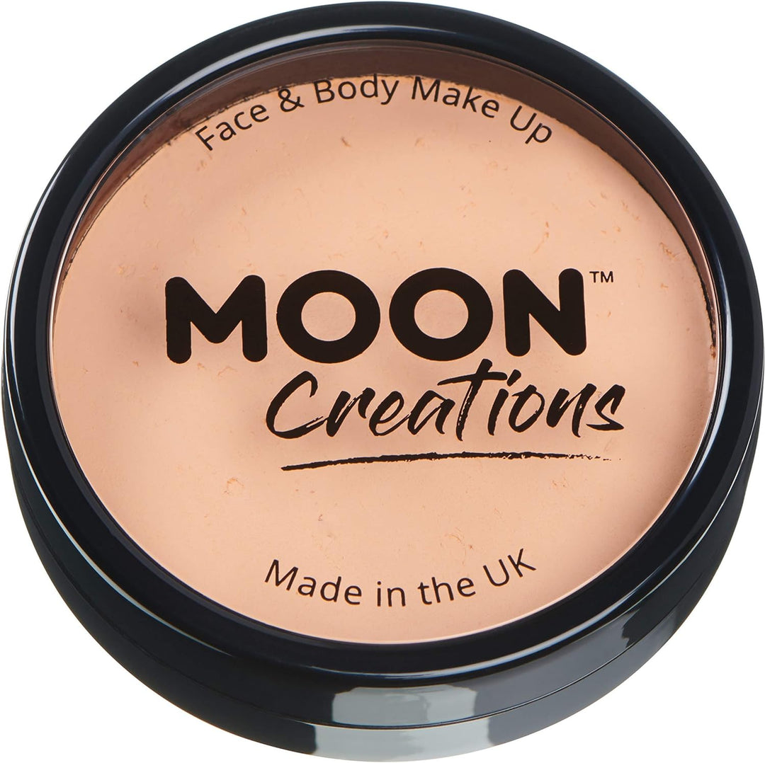 Pro Face & Body Paint Cake Pots by Moon Creations - Peach - Professional Water Based Face Paint Makeup for Adults, Kids - 36g