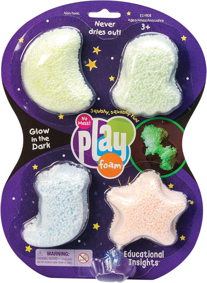 Learning Resources Playfoam Glow-in-The-Dark 4-Pack