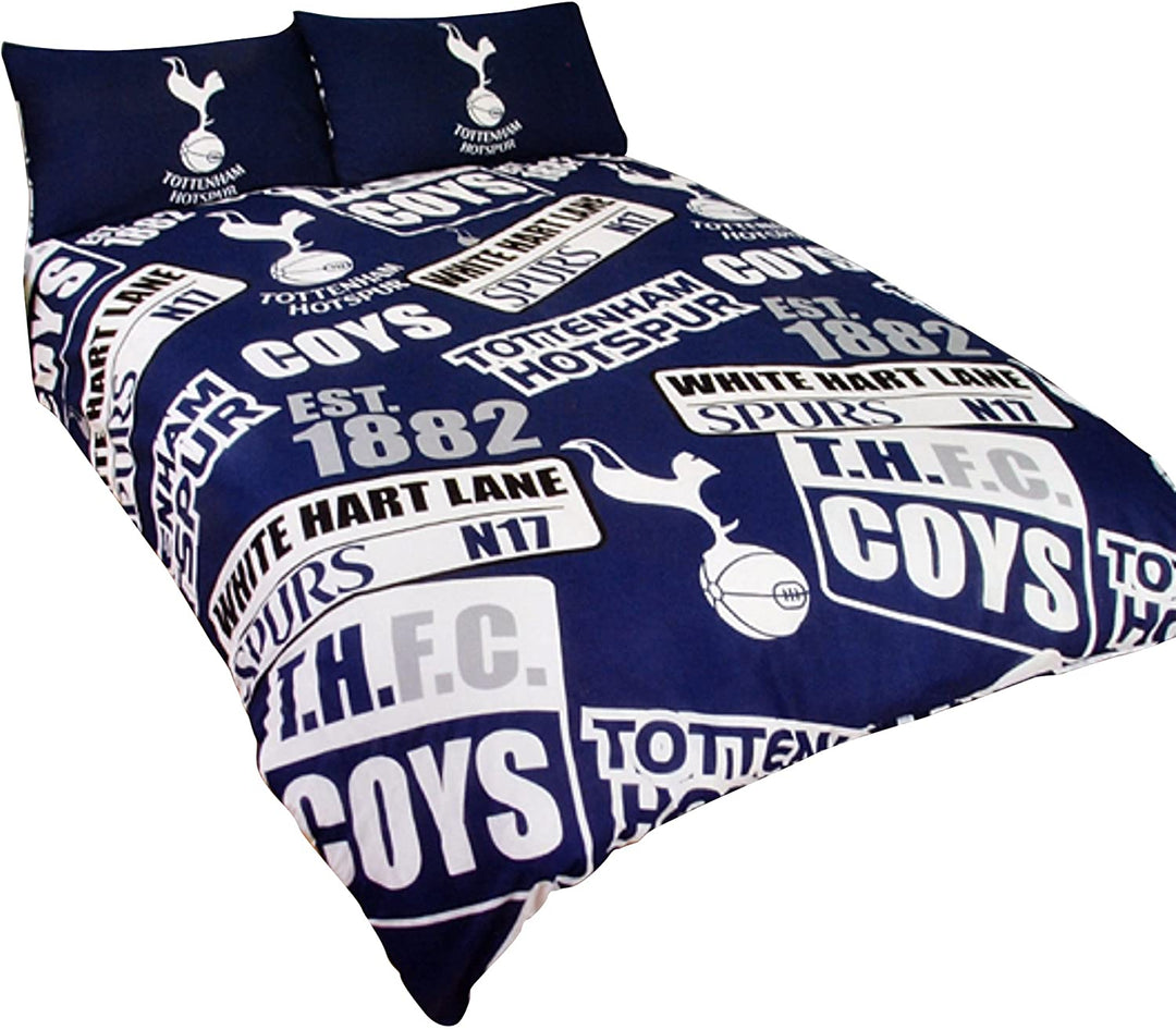 Tottenham Unisex Patch Single Duvet Set, Multi-Colour,Single