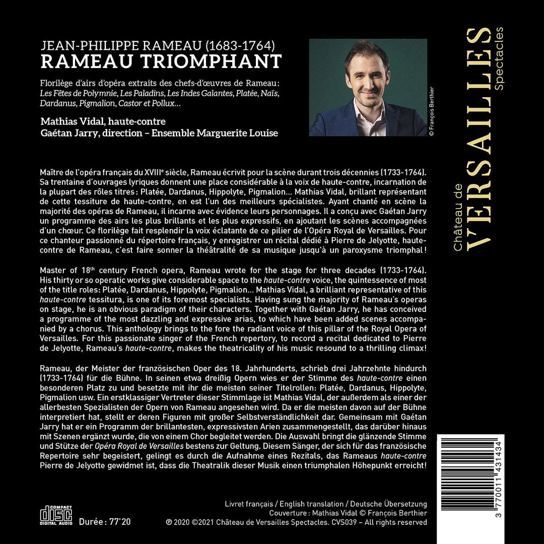 Mathias Vidal - Rameau triomphant [Audio CD]