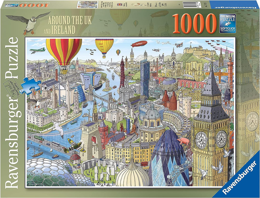 Ravensburger Around The UK & Ireland 1000 Piece Jigsaw Puzzle for Adults & Kids