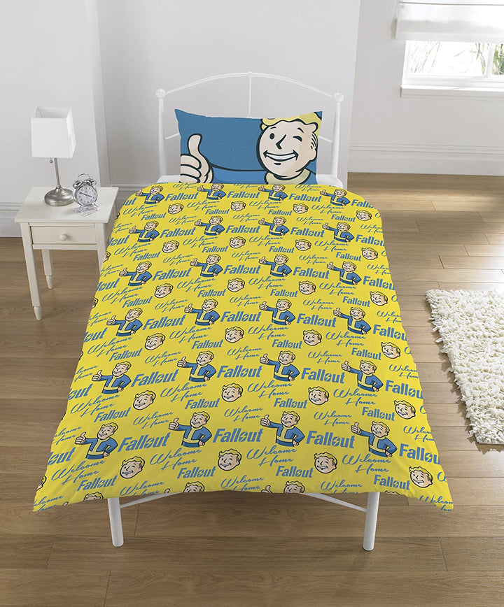 FALLOUT Duvet Set, POLYCOTTON, Multicolour, SINGLE