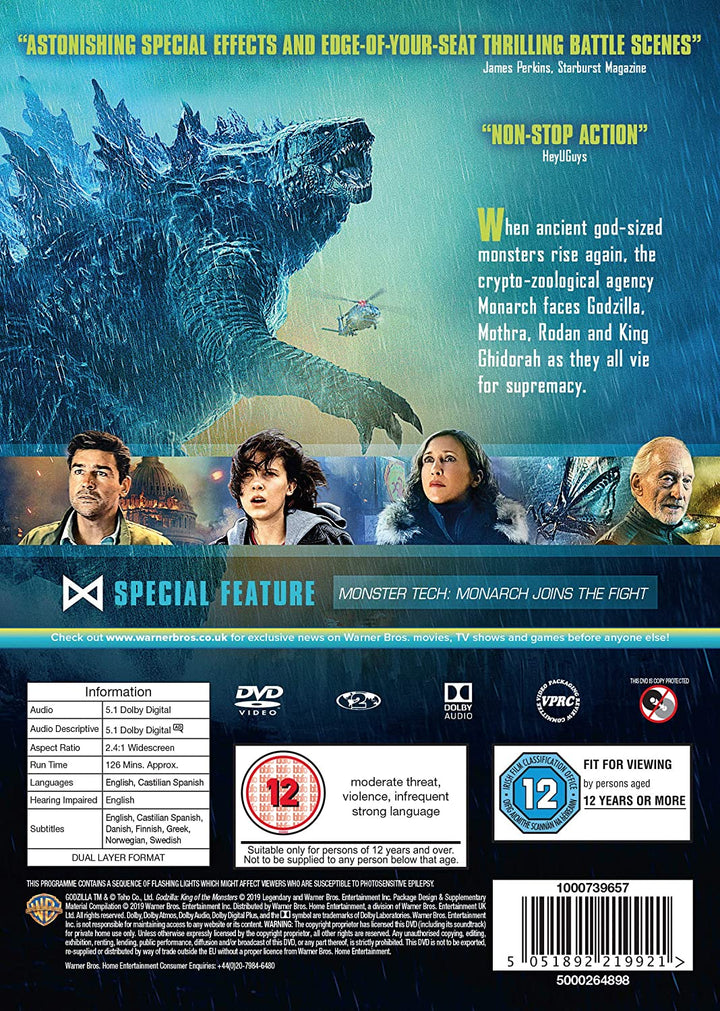 Godzilla: King of the Monsters [2019] - Sci-fi/Action [DVD]