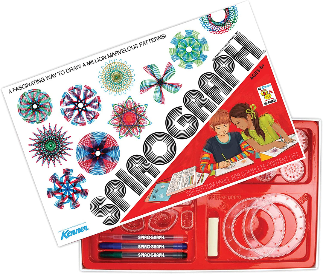 giochi preziosi s.p.a. CLG06000 The Original Spirograph Retro Deluxe Set in CDU, Multi Colour