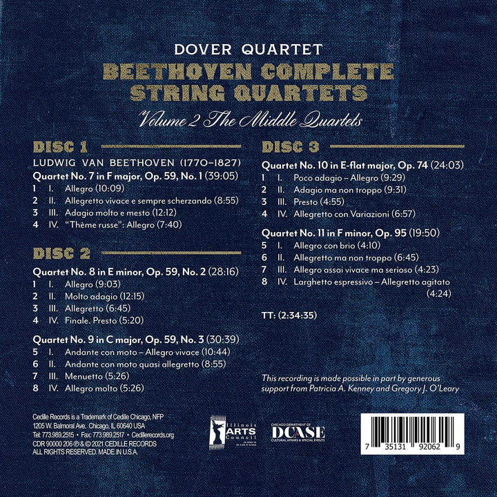 Dover Quartet - Beethoven: String Quartets 2 [Dover Quartet] [Cedille Records R 90000 206] [Audio CD]