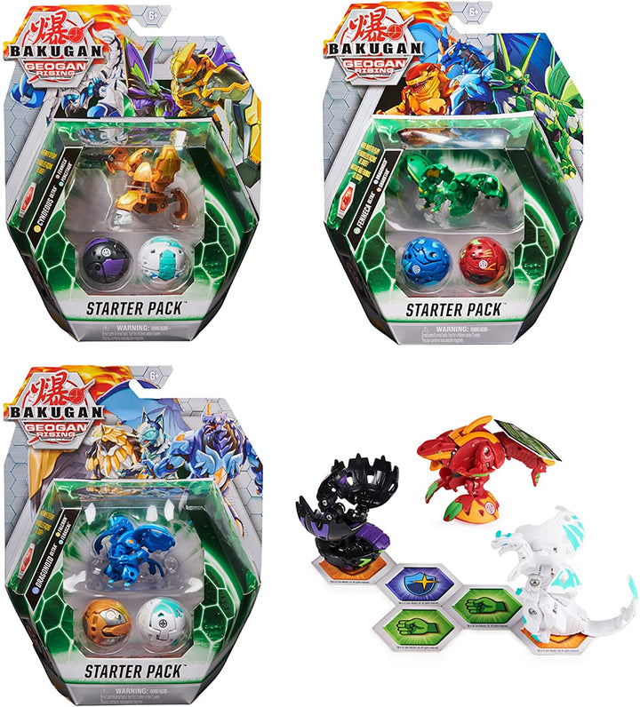 BAKUGAN Geogan Rising 6061567 - Season 3 Starter Pack Geogan Marbles with 6 Baku