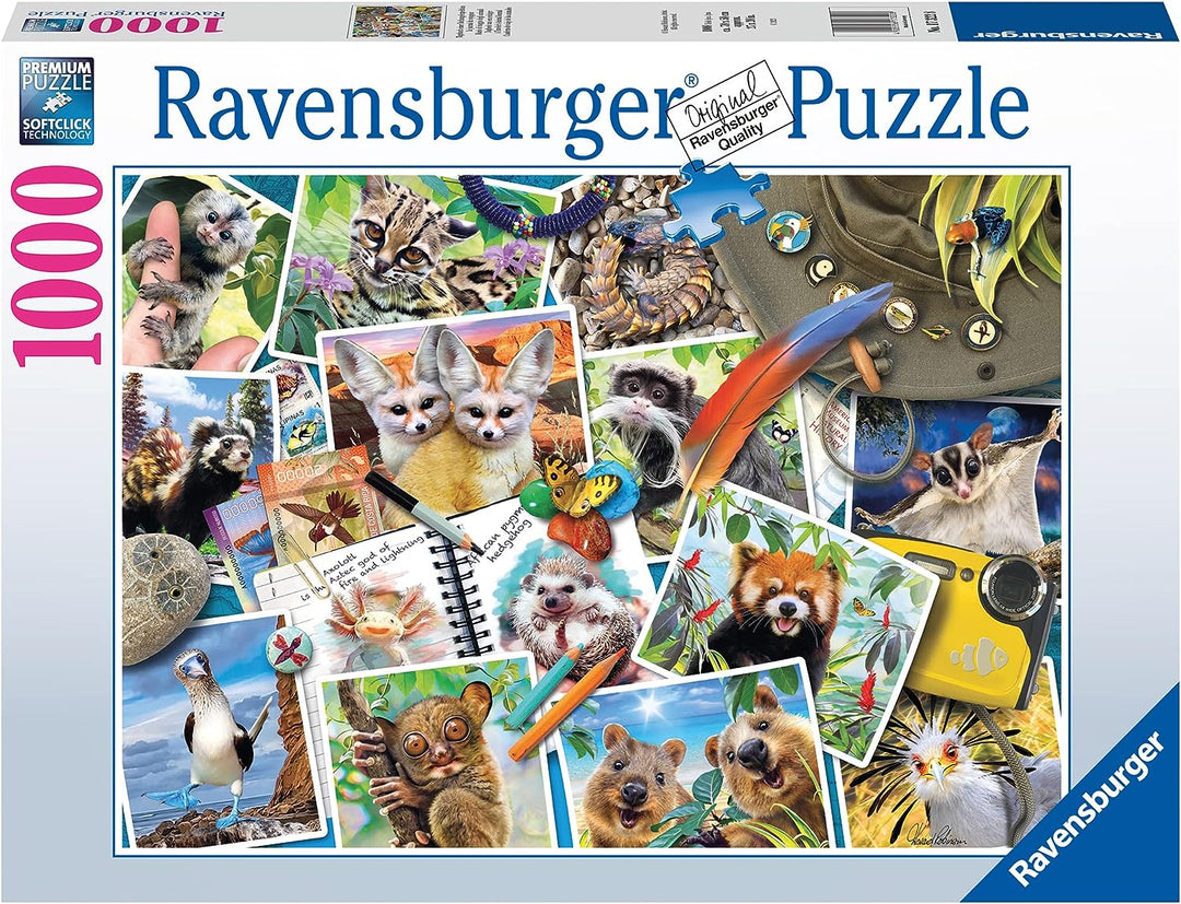 Ravensburger 17322 Traveller's Animal Journal 1000 Piece Jigsaw Puzzles for Adults and Kids
