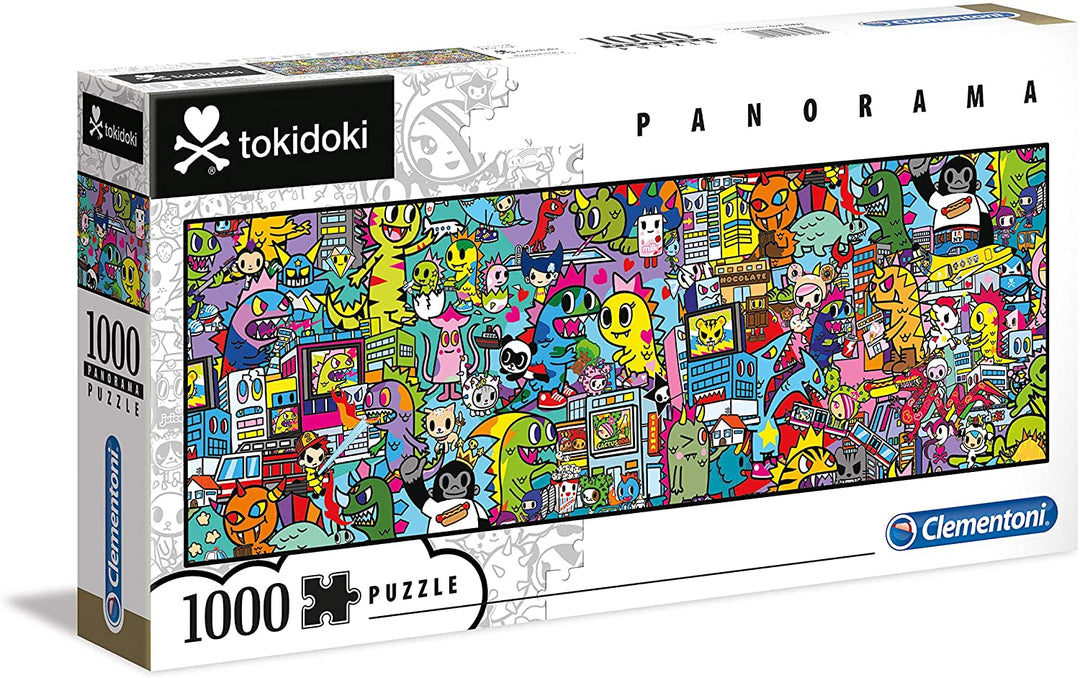 Clementoni - 39568 - Disney Panorama Collection - Tokidoki - 1000 pieces - Made in Italy - jigsaw puzzles for adults