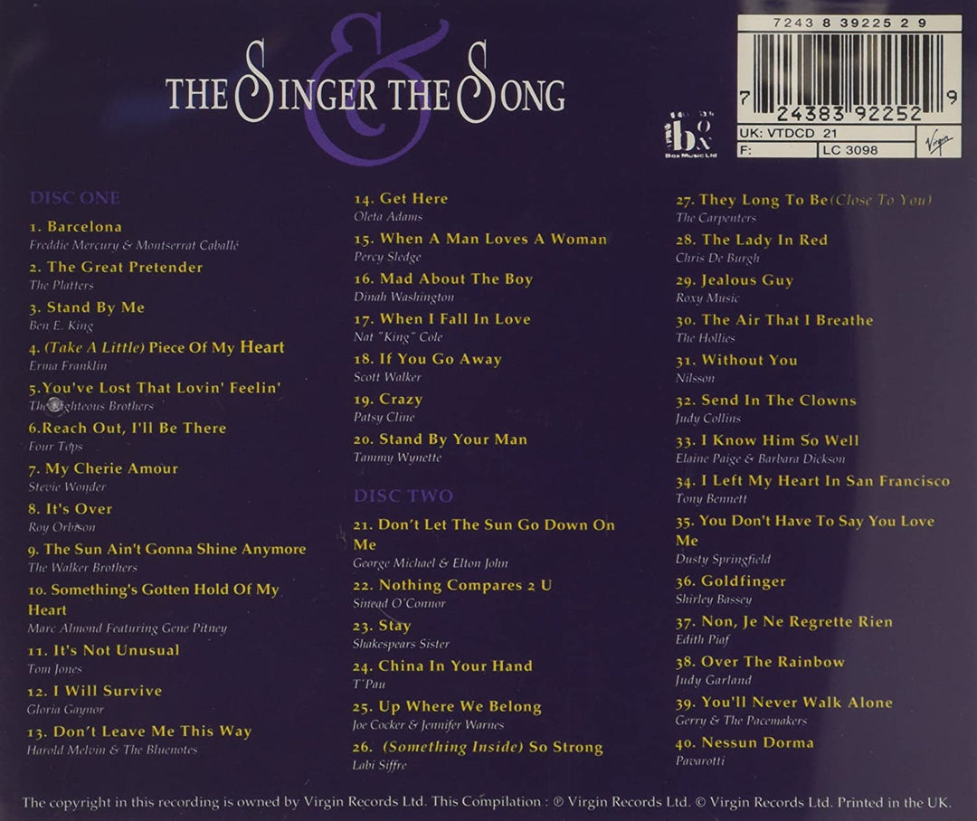 Singer and the Song [Audio CD]