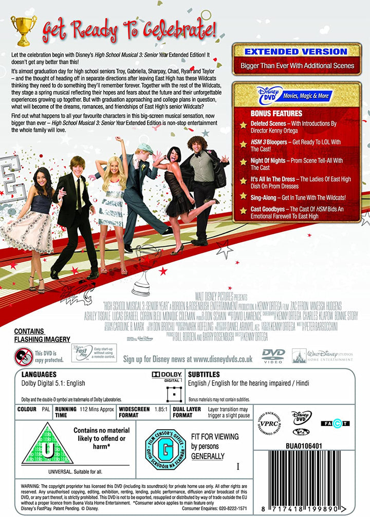High School Musical 3: Senior Year  -Musical/Romance [DVD]