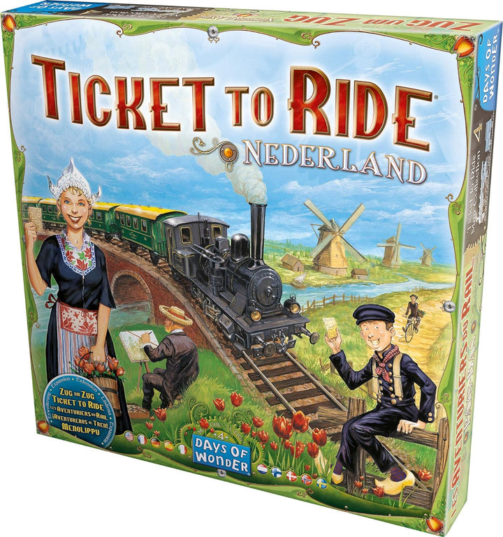 Days of Wonder | Ticket to Ride Nederland Board Game EXPANSION | Board Game for Adults and Family | Train Game | Ages 8+ | For 2 to 5 players | Average Playtime 30-60 Minutes