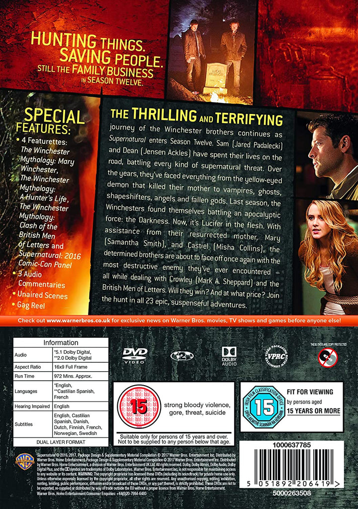 Supernatural: The Complete Twelfth Season - Mystery [DVD]