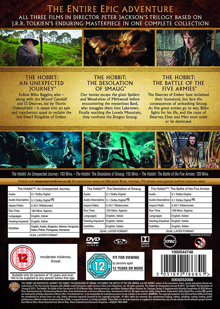 The Hobbit Trilogy -  Fantasy/Adventure [DVD]