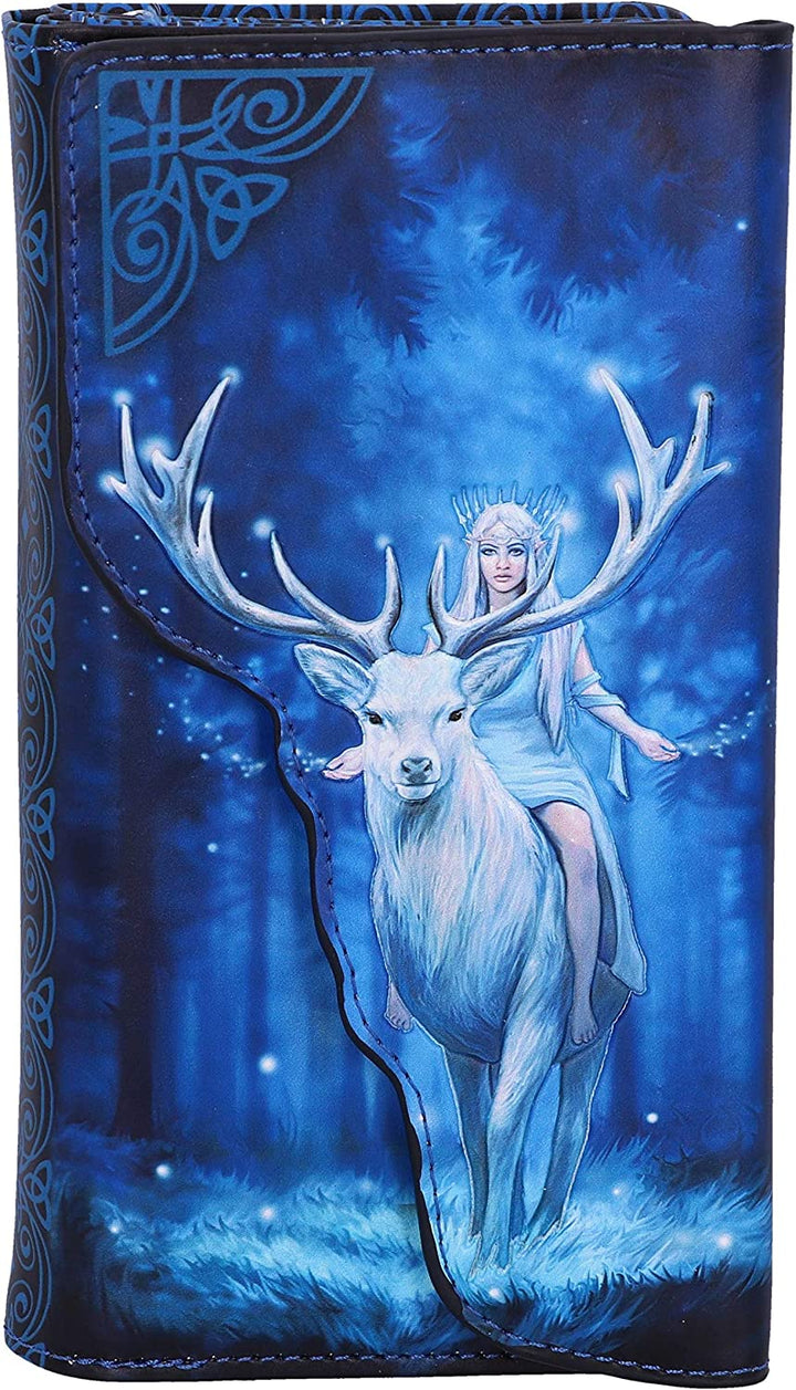 Nemesis Now Anne Stokes Fantasy Forest Elven Queen and Stag Embossed Purse, Blue