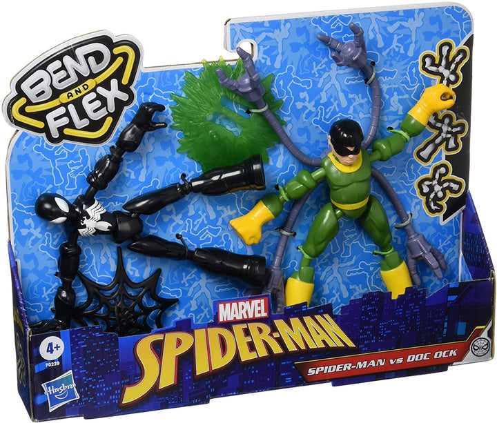 Marvel Spider-Man Bend et Flex Black Suit Spider-Man Vs Doc Ock Figurines d&#39;action