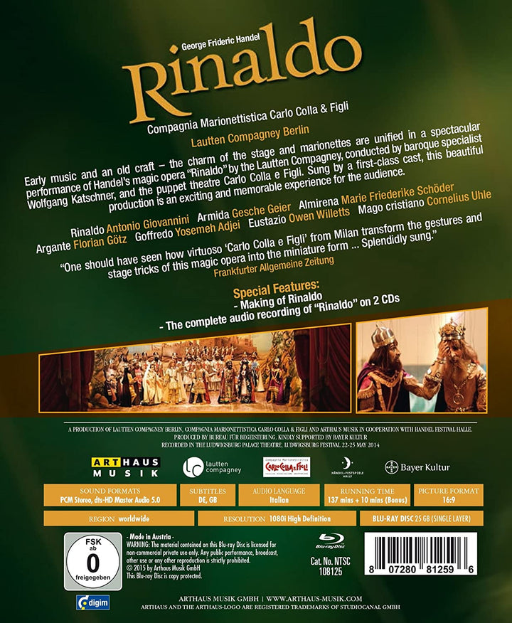 George Frideric Handel: Rinaldo [2015] [Blu-ray]