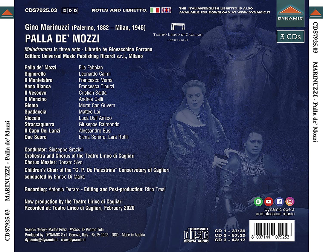 Marinuzzi: Palla De Mozzi [Various] [Dynamic: CDS7925] [Audio CD]