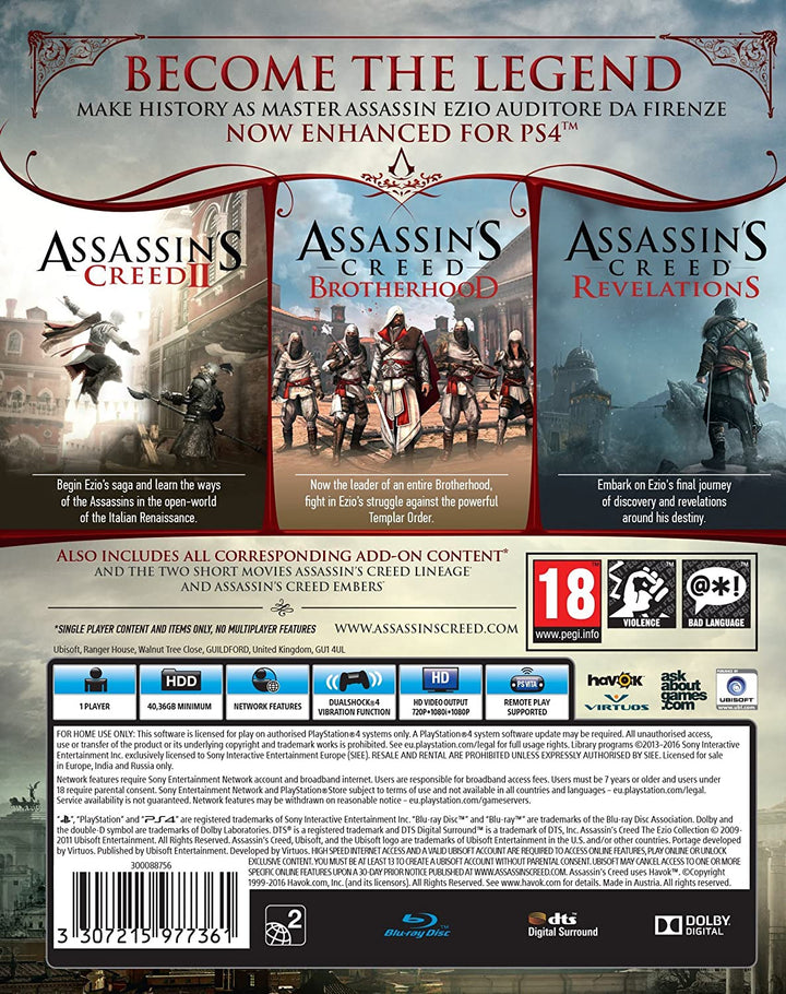 Assassins Creed La Collection Ezio (PS4)