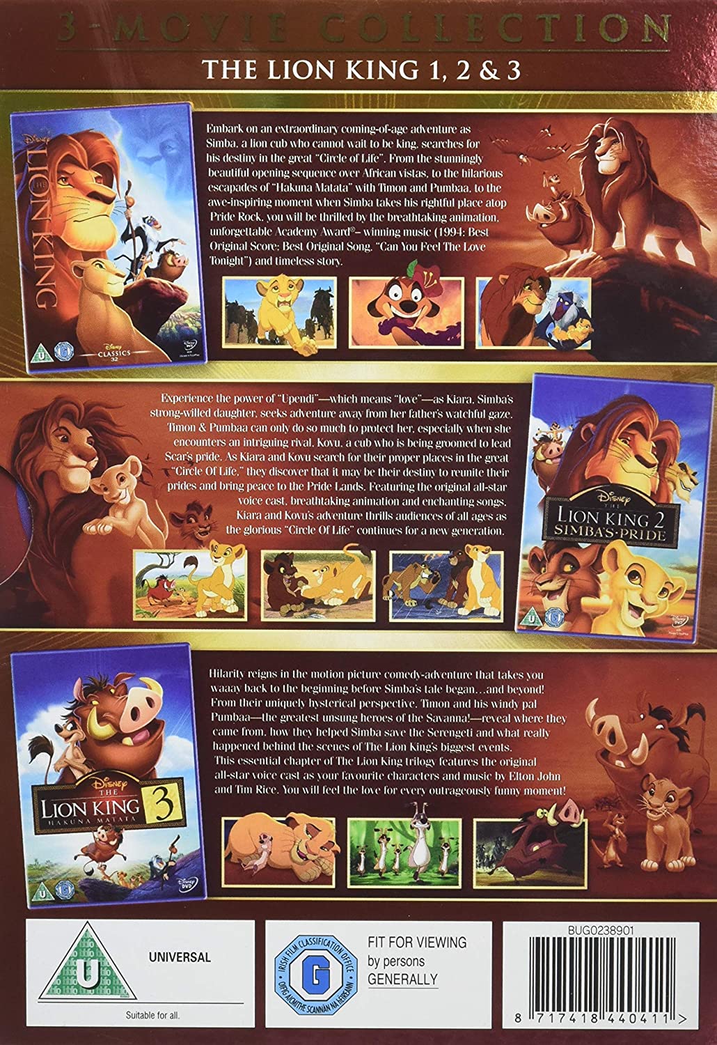 The Lion King 1-3 [DVD] - Adventure/Musical [DVD]