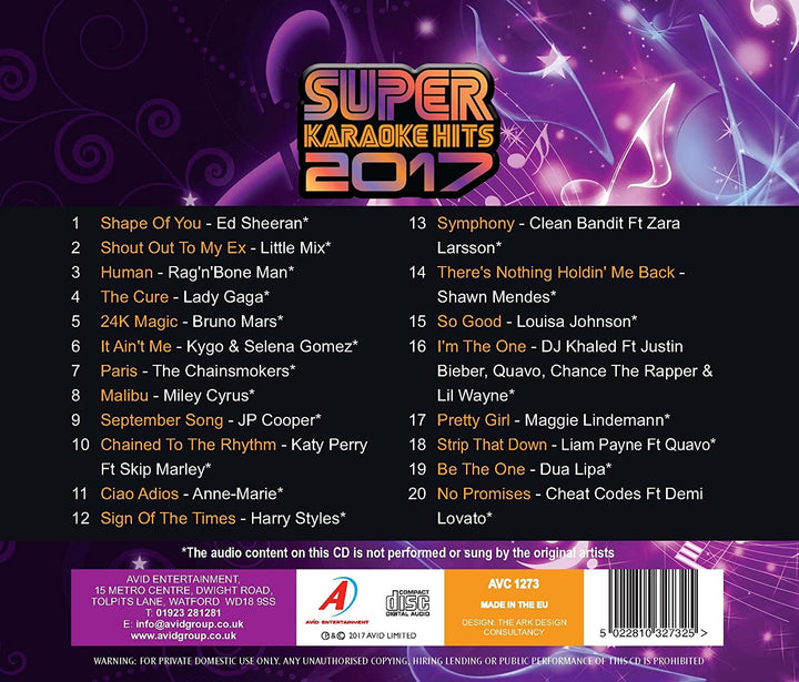 Super Hits 2017 only - NOT G) [Audio CD]