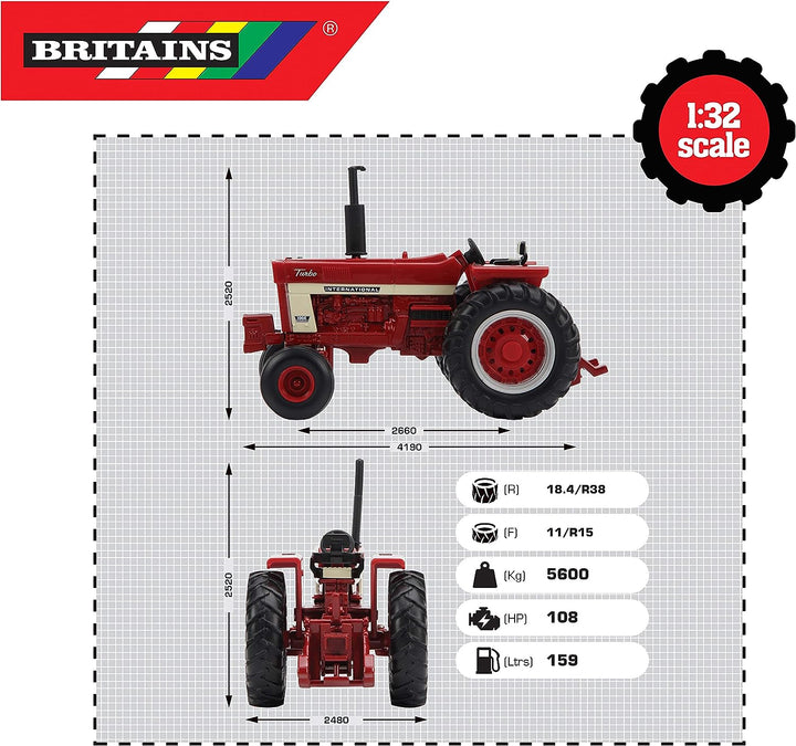 Britains 736 43294 EA CASE International Harvester Farmall 1066, red