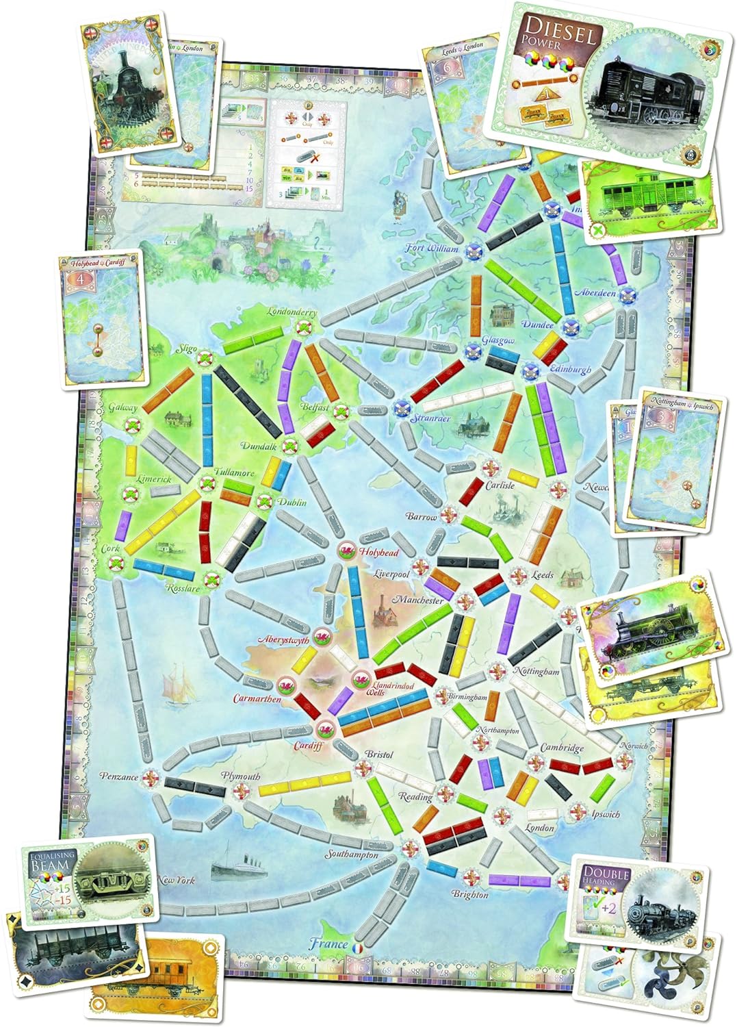 Days of Wonder Ticket to Ride United Kingdom and Pennsylvania Board Game Expansion