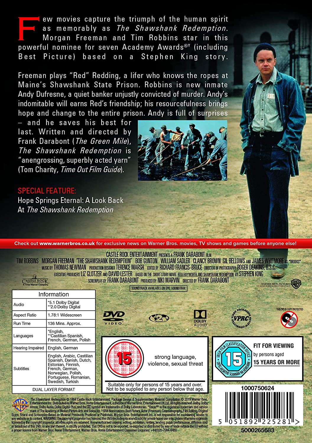 The Shawshank Redemption [1995] [2019] - Drama/Crime [DVD]