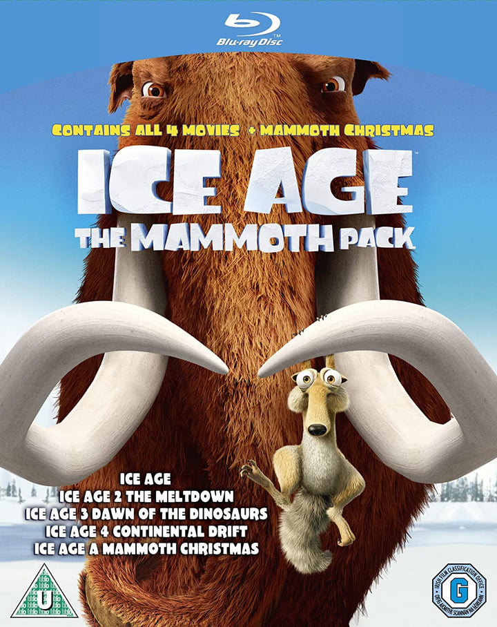 Ice Age 1-4 plus Mammoth Christmas: The Mammoth Collection [2002] - Family/Comedy [Blu-Ray]
