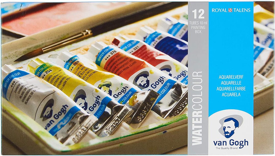 Royal Talens Van Gogh Aquarelle 12 Tubes Boîte de Poche Plastique