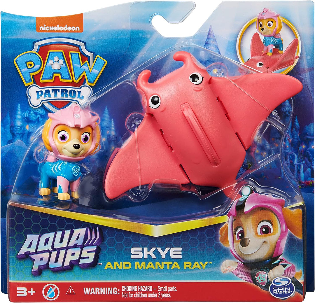 Paw Patrol, Aqua Pups Skye and Manta Ray Action Figures Set