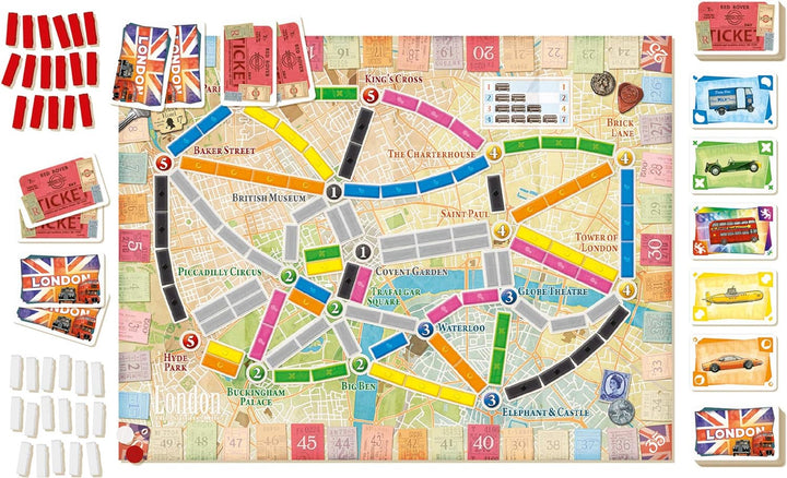 Days of Wonder | Ticket to Ride London Board Game | Ages 8+ | For 2 to 4 players | Average Playtime 10-15 Minutes