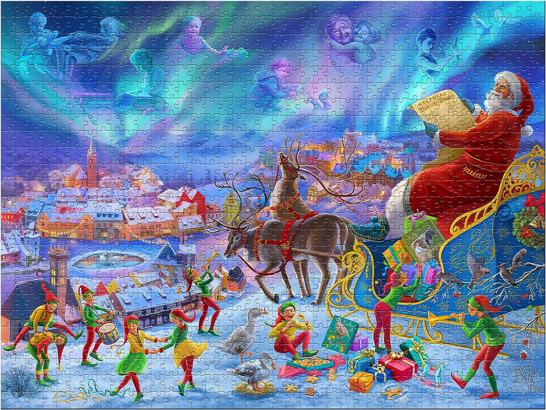 Waddingtons WM01768-ML1-6 Christmas 2021 1000 Piece Jigsaw Puzzle Game