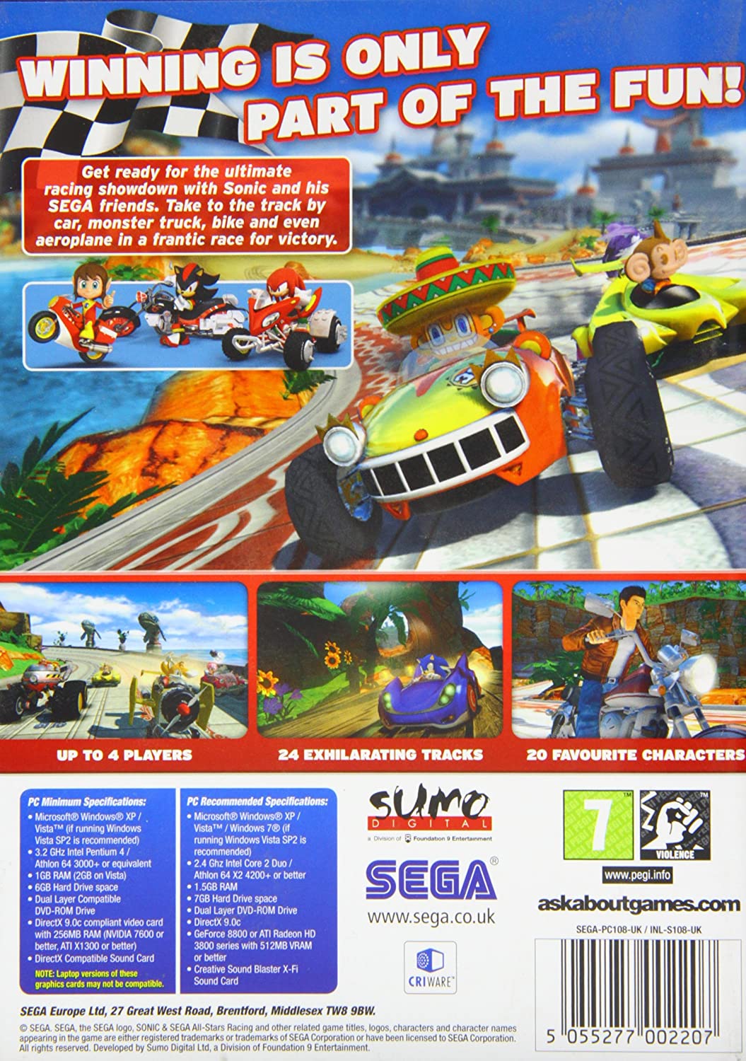 Sonic & SEGA All-Stars Racing (PC DVD)