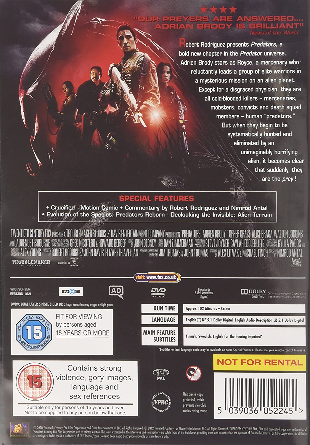 Predators - Action/Sci-fi [DVD]