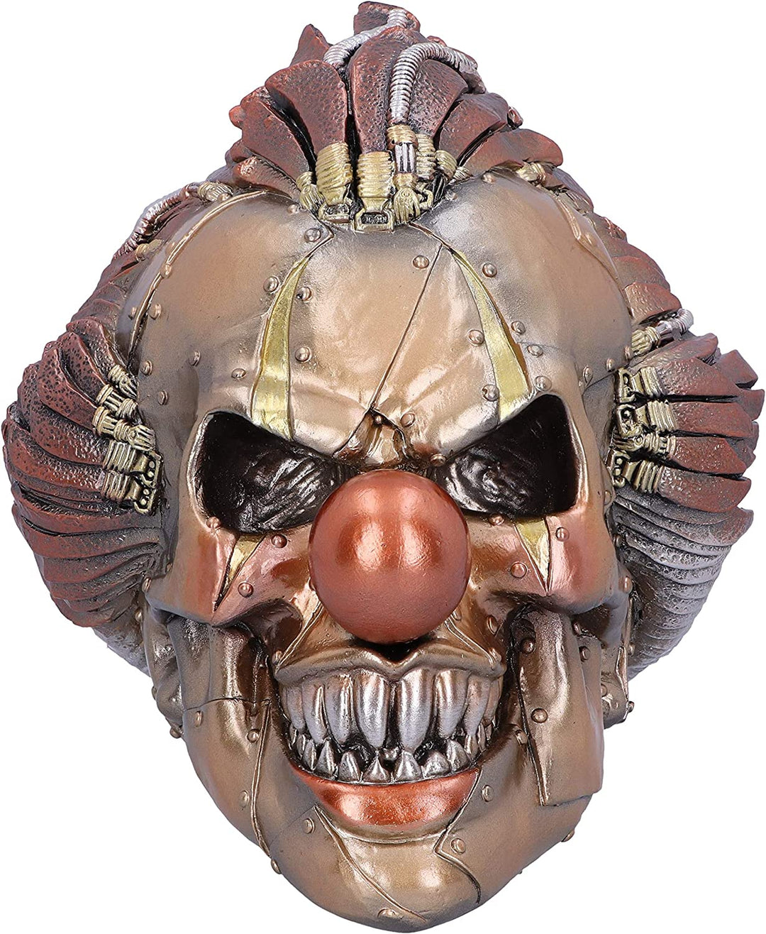 Nemesis Now Mechanical Laughter Horror Steampunk Clown Skull Ornament, Bronze, 1