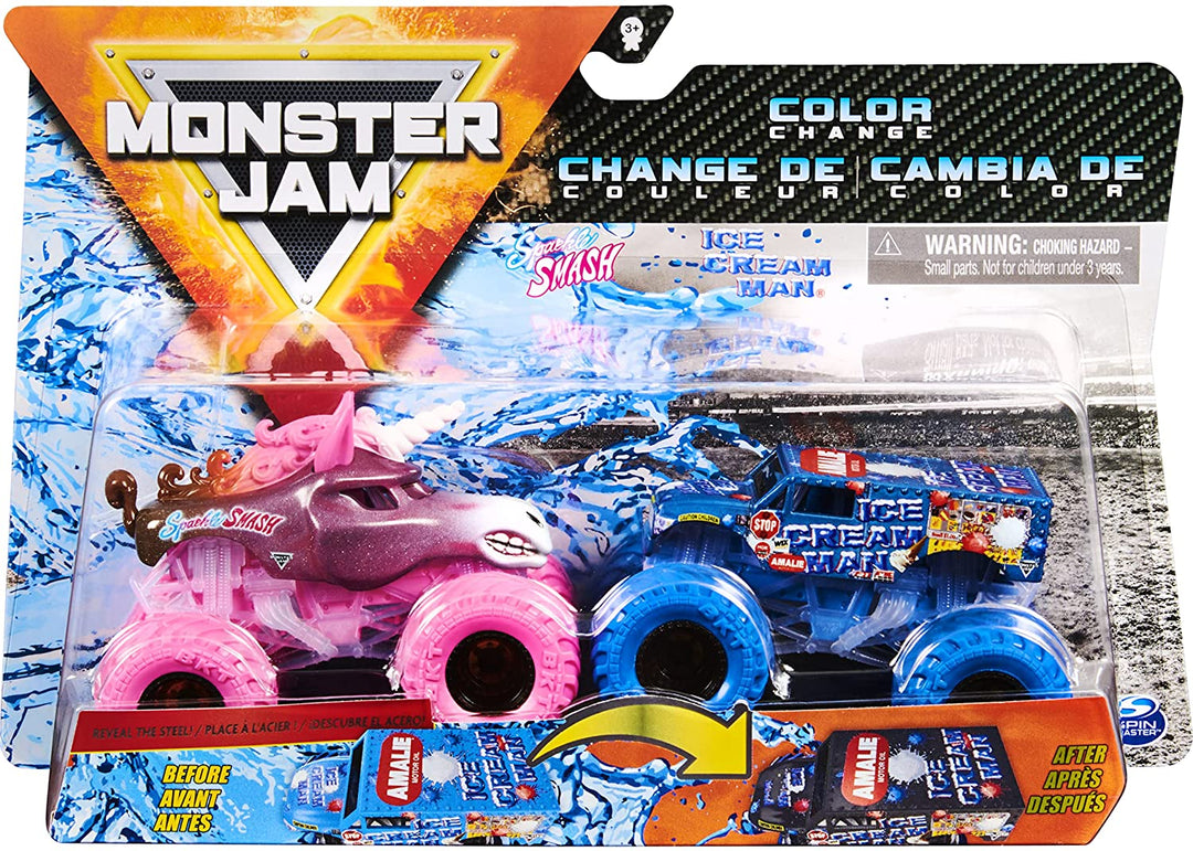 Monster Jam Official Colour-Changing Die-Cast Monster Trucks, 1:64 Scale (Styles Vary)