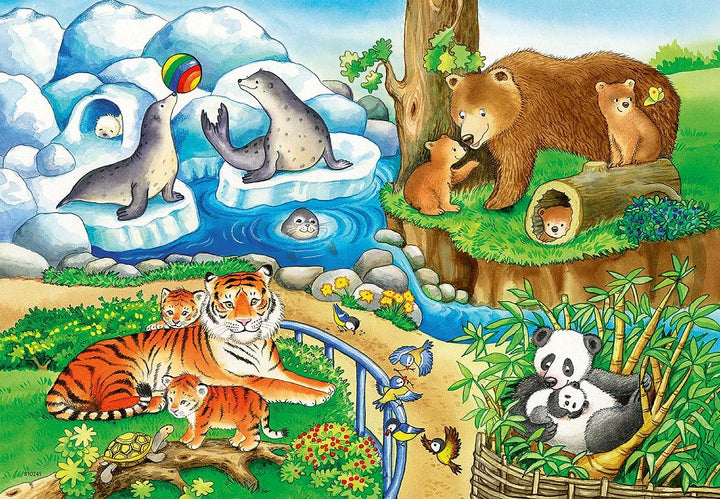 Ravensburger 76024 "Animals in The Zoo Puzzle (2 x 12-Piece)
