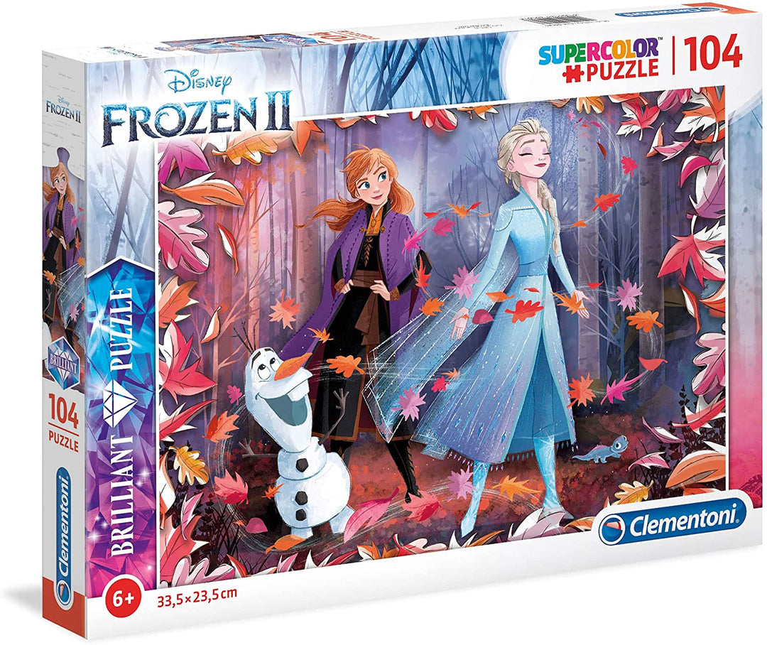 Clementoni 20161, Disney Frozen 2 Brilliant Puzzle for Children -104 Pieces, Ages 6 Years Plus