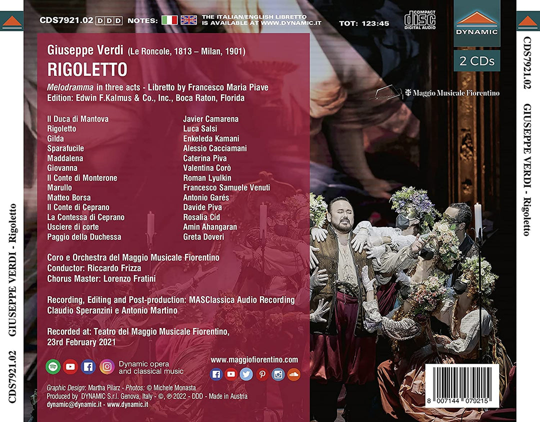 Verdi: Rigoletto [Various] [Dynamic: CDS7921] [Audio CD]