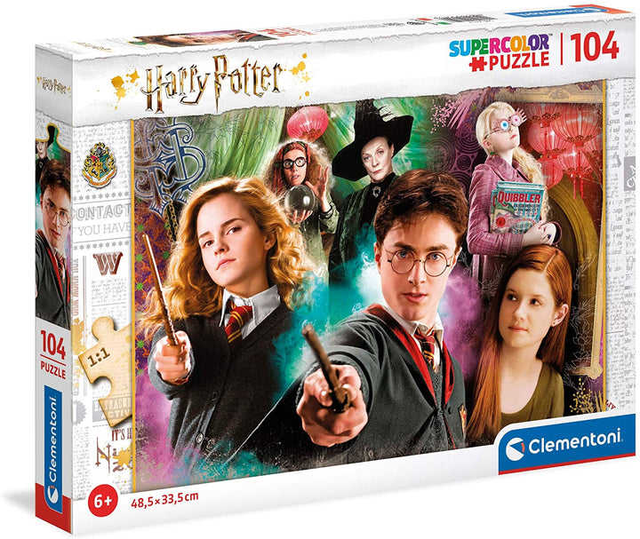 Clementoni 25712, Harry Potter Supercolor Puzzle For Children - 104 Pieces, Ages 6 years Plus