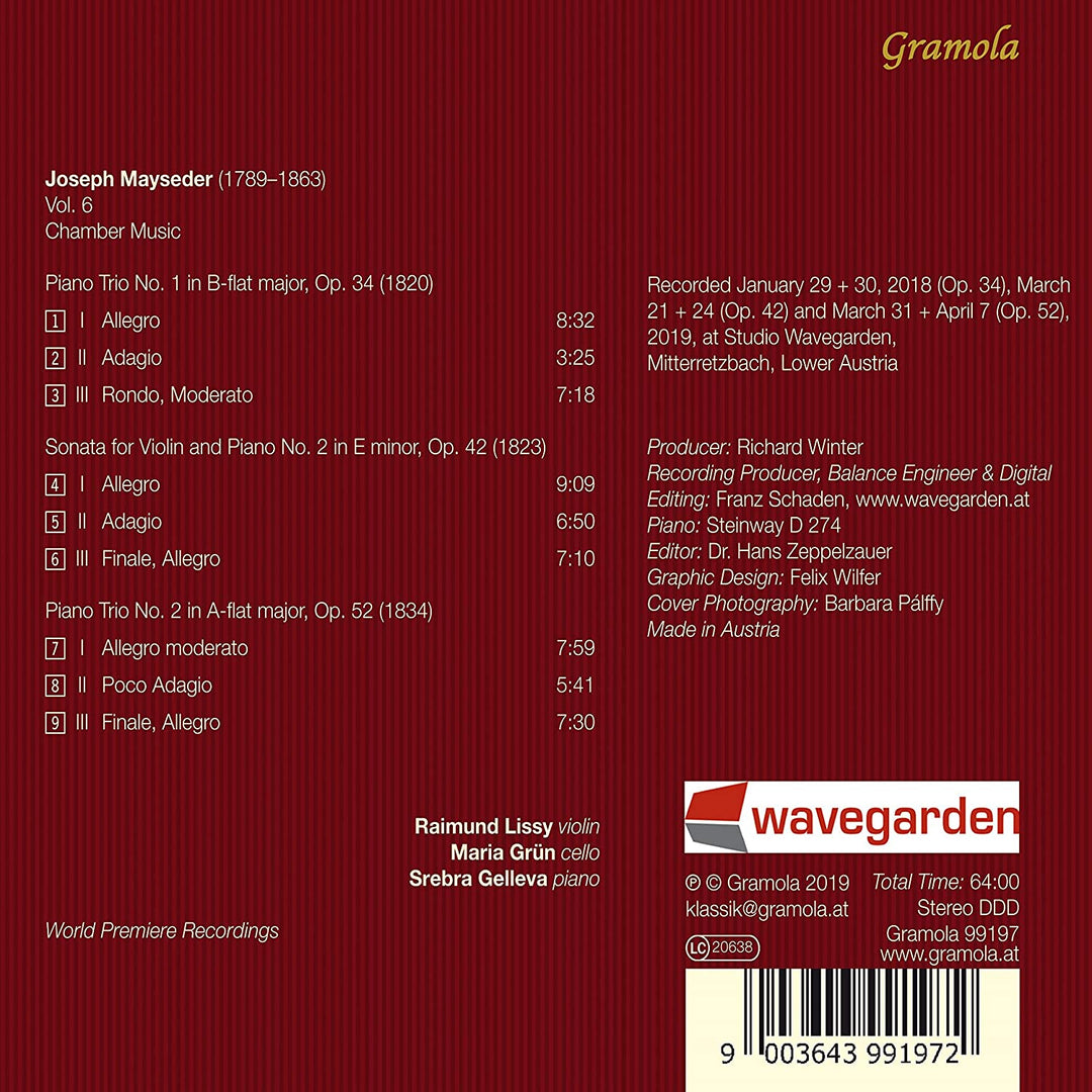 Mayseder, Vol. 6 [Srebra Gelleva; Maria Grün; Raimund Lissy] [Gramola: 99197] [Audio CD]