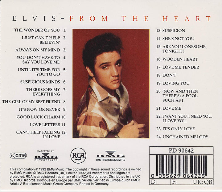 Elvis Presley - From the Heart - His Greatest Love Songs [Audio CD]