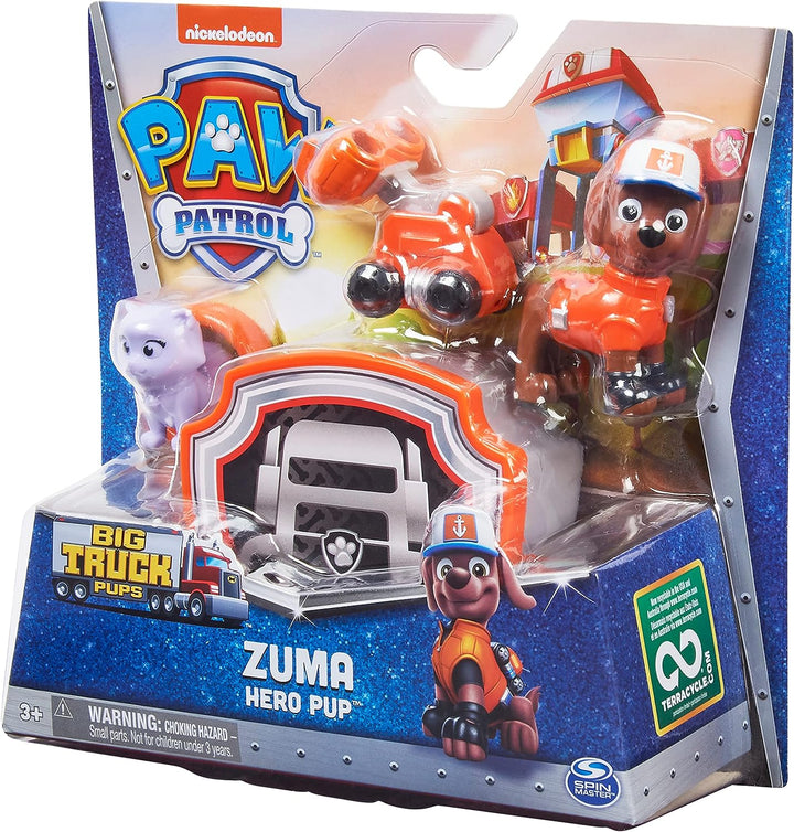 Paw Patrol Big Truck Pups Zuma Action Figure with Clip-on Rescue Drone