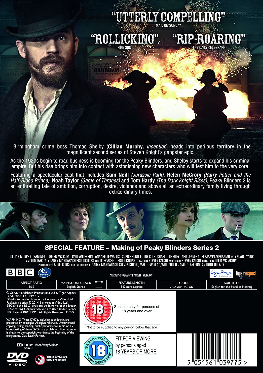 Peaky Blinders - Series 2 -  Drama [DVD]