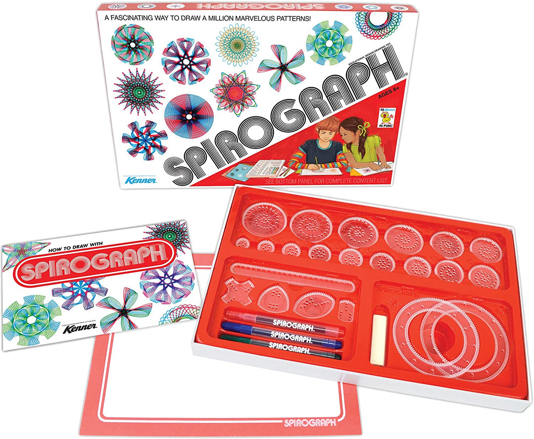 giochi preziosi s.p.a. CLG06000 The Original Spirograph Retro Deluxe Set in CDU, Multi Colour